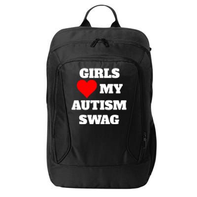 Love My Autism Swag Funny Heart Autism Awareness City Backpack