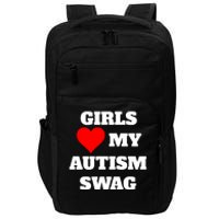 Love My Autism Swag Funny Heart Autism Awareness Impact Tech Backpack