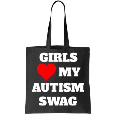 Love My Autism Swag Funny Heart Autism Awareness Tote Bag