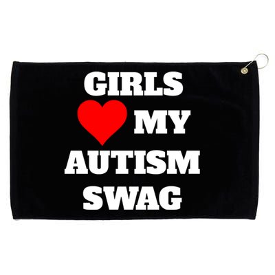 Love My Autism Swag Funny Heart Autism Awareness Grommeted Golf Towel