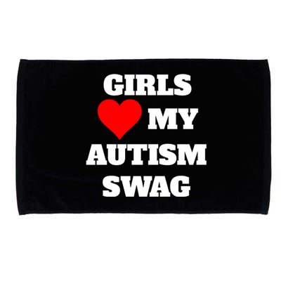 Love My Autism Swag Funny Heart Autism Awareness Microfiber Hand Towel