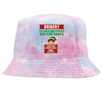 Left Milk And Cookies Out For Santa North Pole Correctional Tie-Dyed Bucket Hat