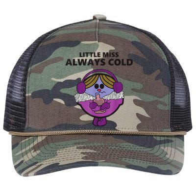 Little Miss Always Cold Funny Apparel Retro Rope Trucker Hat Cap