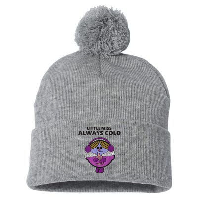 Little Miss Always Cold Funny Apparel Pom Pom 12in Knit Beanie