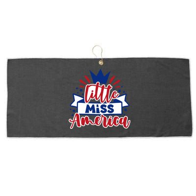 Little Miss America Illustration Novelty Graphic Designs Gift Large Microfiber Waffle Golf Towel