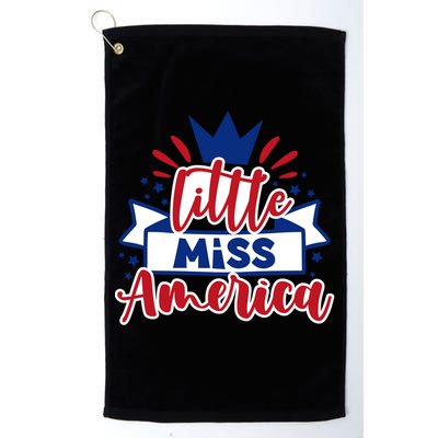 Little Miss America Illustration Novelty Graphic Designs Gift Platinum Collection Golf Towel