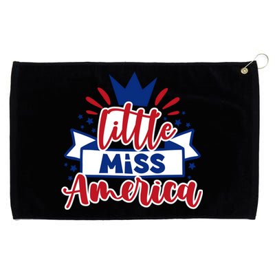 Little Miss America Illustration Novelty Graphic Designs Gift Grommeted Golf Towel