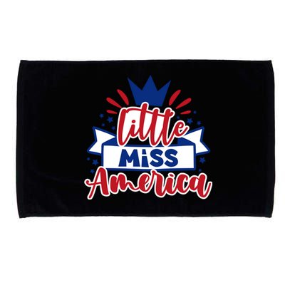 Little Miss America Illustration Novelty Graphic Designs Gift Microfiber Hand Towel