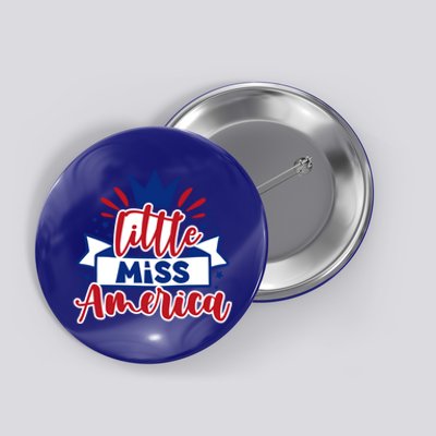 Little Miss America Illustration Novelty Graphic Designs Gift Button