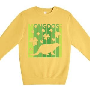 Lucky Mongoose Animal St Patrick's Day Irish Gift Premium Crewneck Sweatshirt