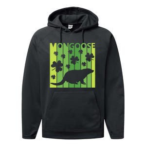 Lucky Mongoose Animal St Patrick's Day Irish Gift Performance Fleece Hoodie