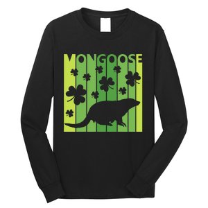 Lucky Mongoose Animal St Patrick's Day Irish Gift Long Sleeve Shirt