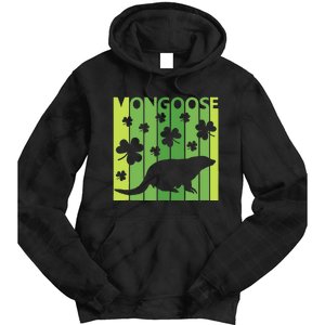 Lucky Mongoose Animal St Patrick's Day Irish Gift Tie Dye Hoodie