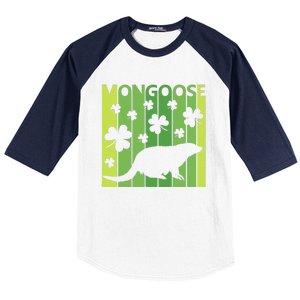 Lucky Mongoose Animal St Patrick's Day Irish Gift Baseball Sleeve Shirt