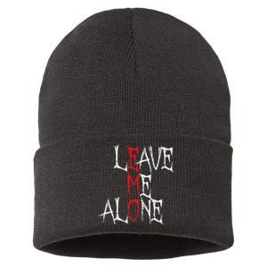 Leave Me Alone Emo Clothes Emocore Emo Music Fan Emo Sustainable Knit Beanie