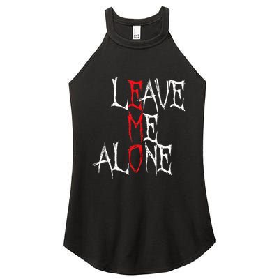 Leave Me Alone Emo Clothes Emocore Emo Music Fan Emo Women's Perfect Tri Rocker Tank