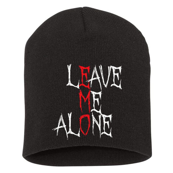 Leave Me Alone Emo Clothes Emocore Emo Music Fan Emo Short Acrylic Beanie