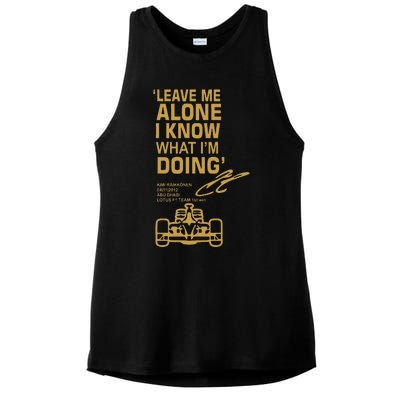 Leave Me Alone I Know What Im Doing Drummer Ladies PosiCharge Tri-Blend Wicking Tank