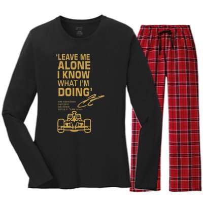 Leave Me Alone I Know What Im Doing Drummer Women's Long Sleeve Flannel Pajama Set 