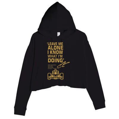 Leave Me Alone I Know What Im Doing Drummer Crop Fleece Hoodie