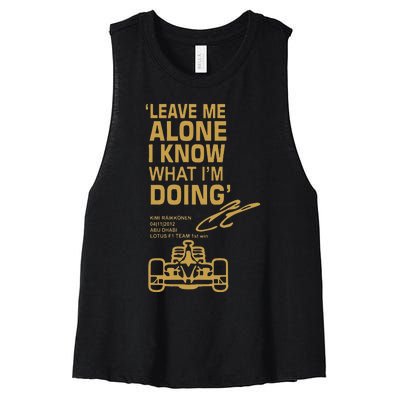 Leave Me Alone I Know What Im Doing Drummer Women's Racerback Cropped Tank