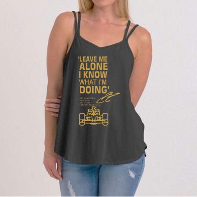 Leave Me Alone I Know What Im Doing Drummer Women's Strappy Tank