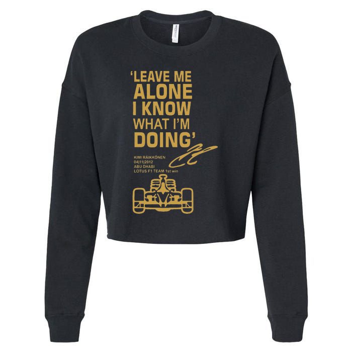 Leave Me Alone I Know What Im Doing Drummer Cropped Pullover Crew