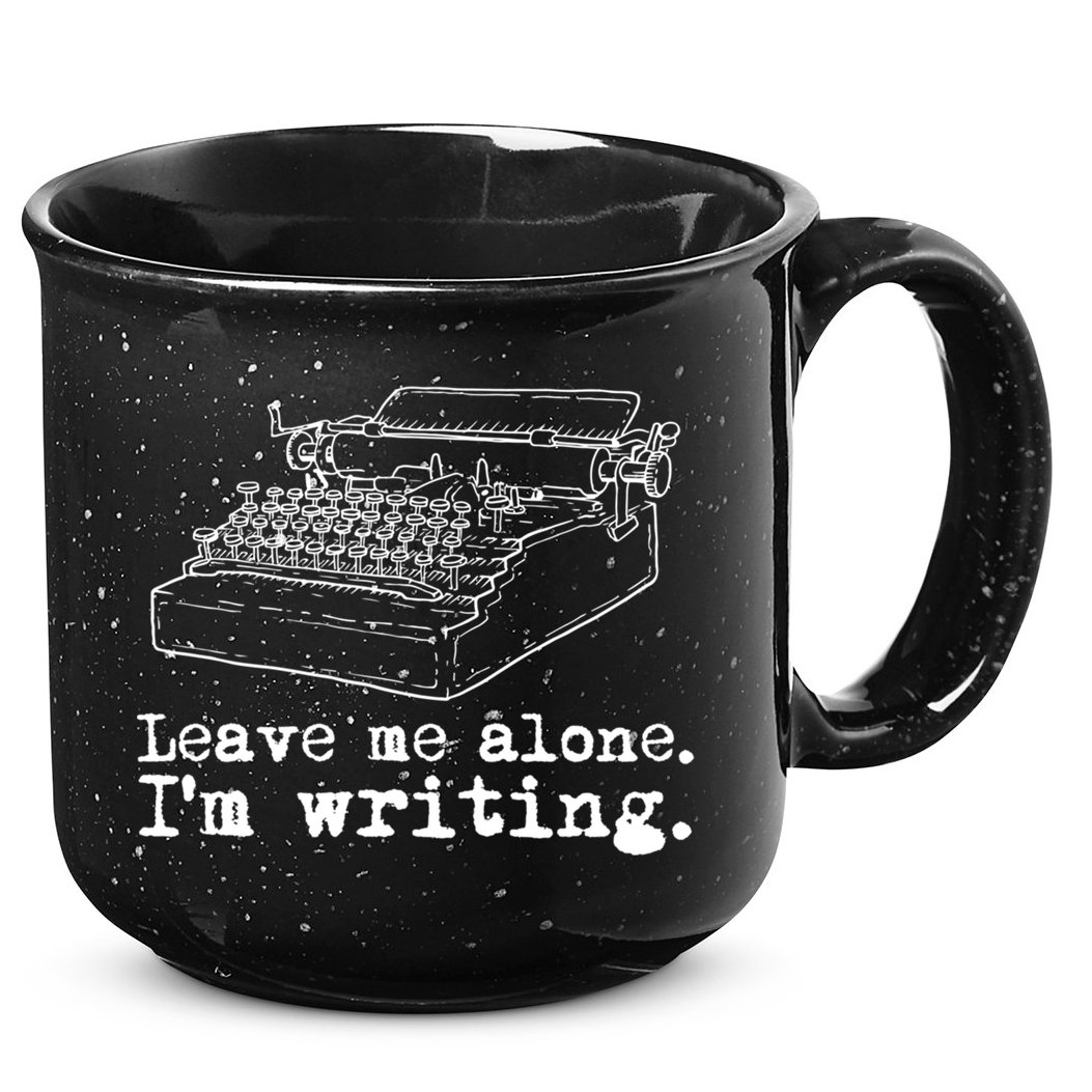 Leave Me Alone I'm Writing Writers At Work Typewriter Gift 15oz Campfire Ceramic Mug