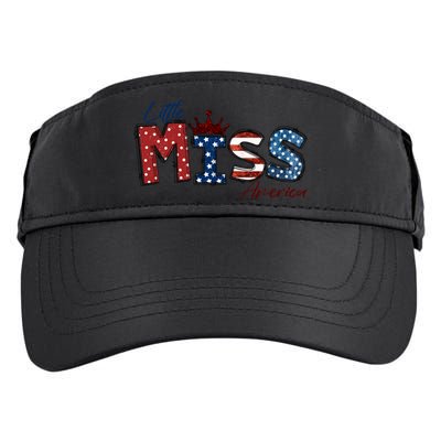 Little Miss America Gift American 4th Of July Graphic Meaningful Gift Adult Drive Performance Visor