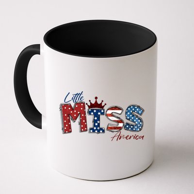 Little Miss America Gift American 4th Of July Graphic Meaningful Gift Mug