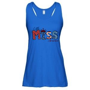 Little Miss America Gift American 4th Of July Graphic Meaningful Gift Ladies Essential Flowy Tank