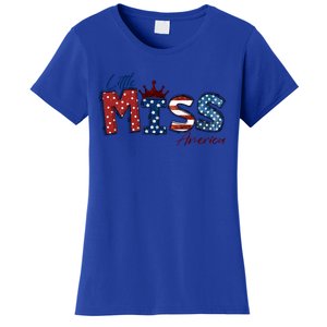 Little Miss America Gift American 4th Of July Graphic Meaningful Gift Women's T-Shirt