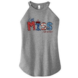 Little Miss America Gift American 4th Of July Graphic Meaningful Gift Women's Perfect Tri Rocker Tank