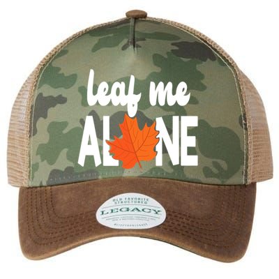 Leaf Me Alone Funny Fall Legacy Tie Dye Trucker Hat