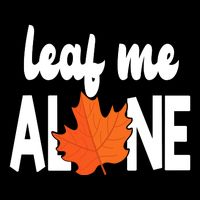 Leaf Me Alone Funny Fall 7-Panel Snapback Hat