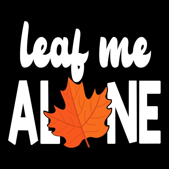 Leaf Me Alone Funny Fall Drawstring Bag