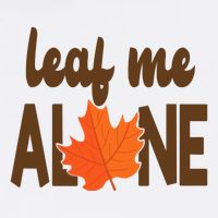 Leaf Me Alone Funny Fall Full-Length Apron With Pockets