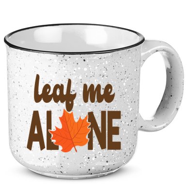 Leaf Me Alone Funny Fall 15oz Campfire Ceramic Mug