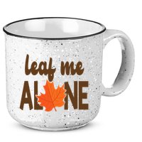 Leaf Me Alone Funny Fall 15oz Campfire Ceramic Mug