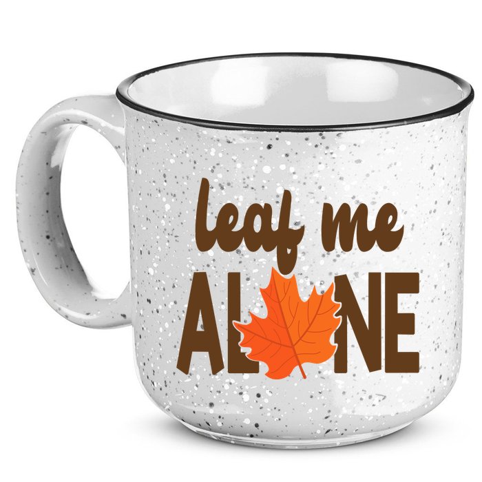 Leaf Me Alone Funny Fall 15oz Campfire Ceramic Mug