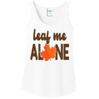 Leaf Me Alone Funny Fall Ladies Essential Tank