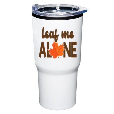 Leaf Me Alone Funny Fall Tumbler