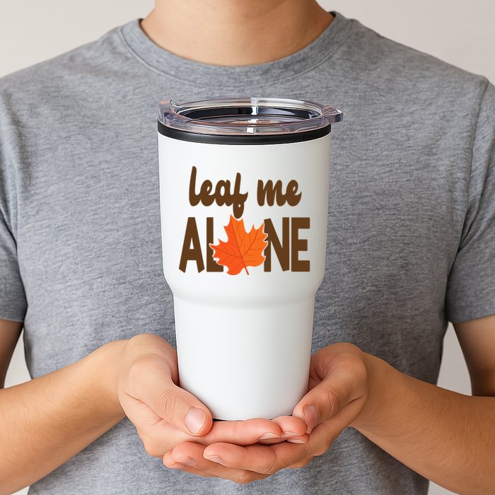 Leaf Me Alone Funny Fall Tumbler