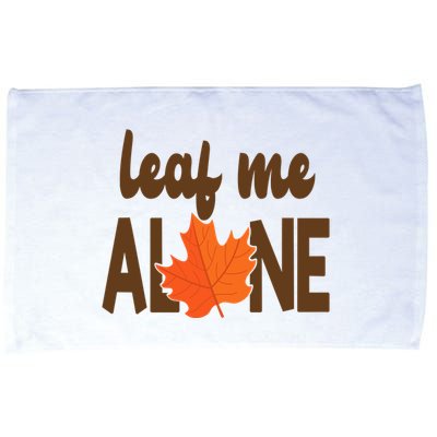 Leaf Me Alone Funny Fall Microfiber Hand Towel