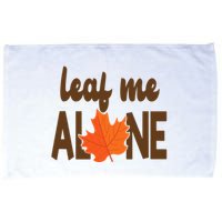 Leaf Me Alone Funny Fall Microfiber Hand Towel