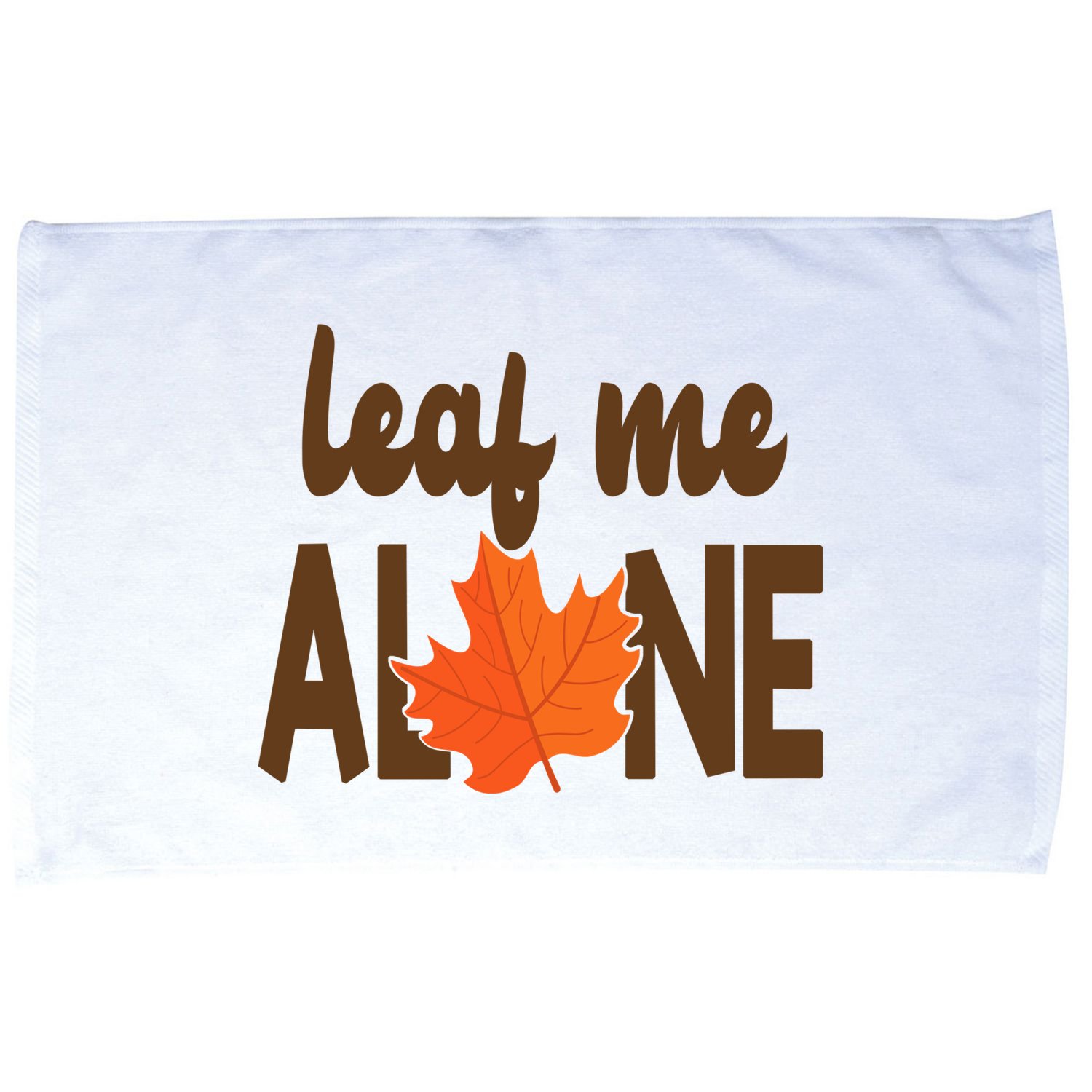 Leaf Me Alone Funny Fall Microfiber Hand Towel