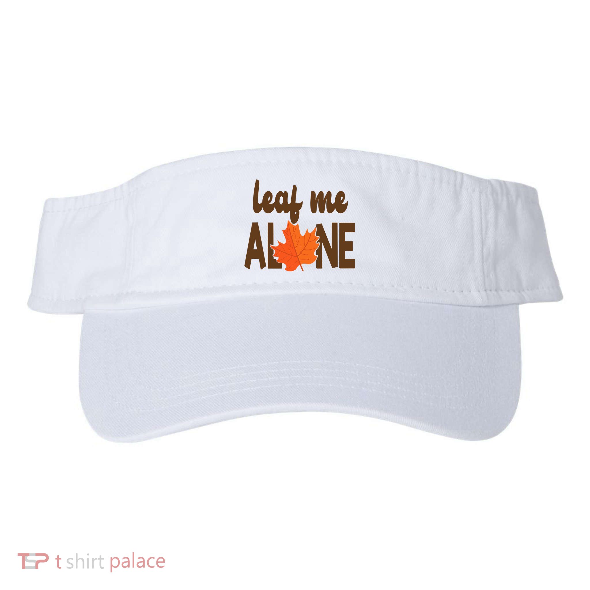 Leaf Me Alone Funny Fall Visor