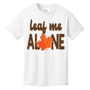 Leaf Me Alone Funny Fall Kids T-Shirt