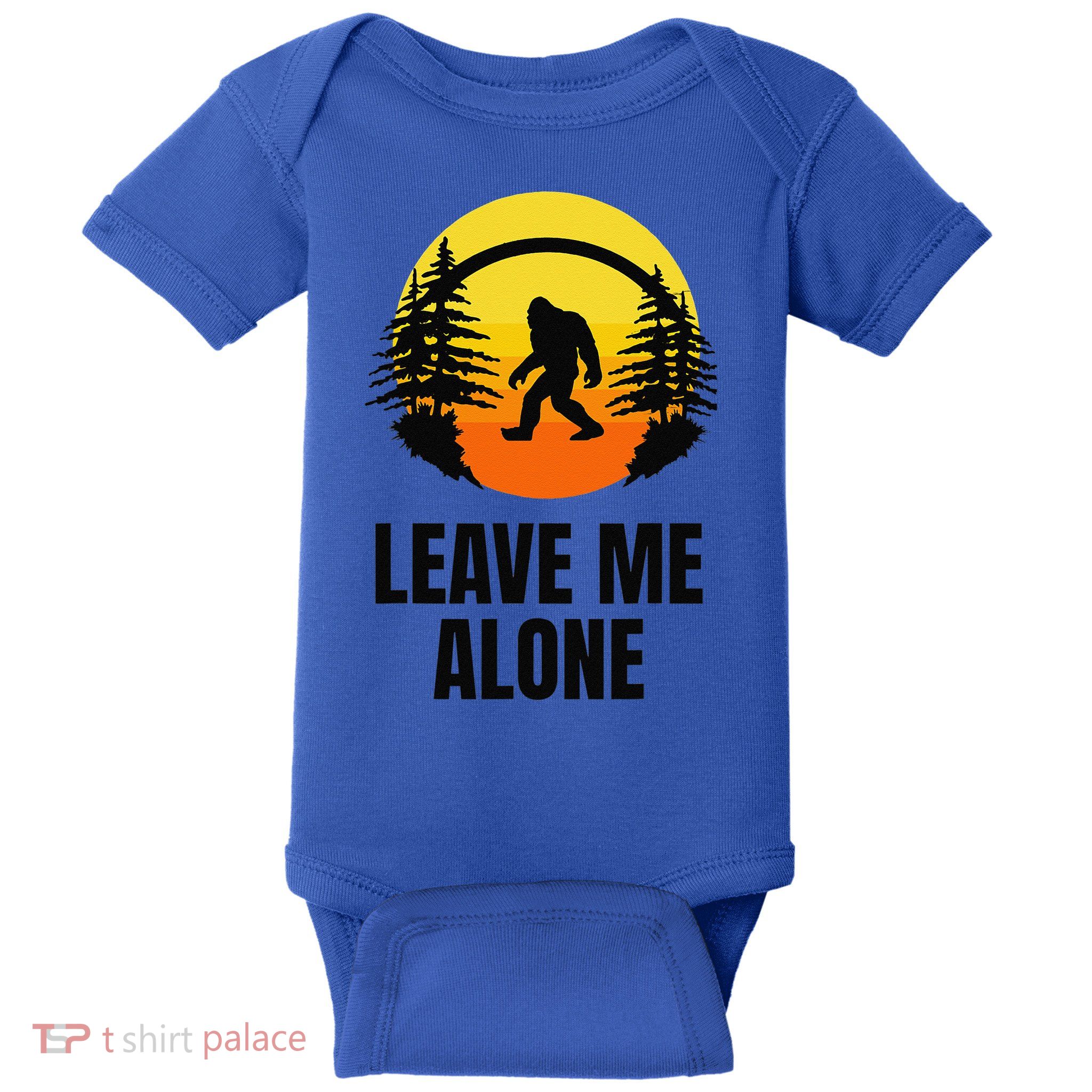 Leave Me Alone Bigfoot Halloween Baby Bodysuit