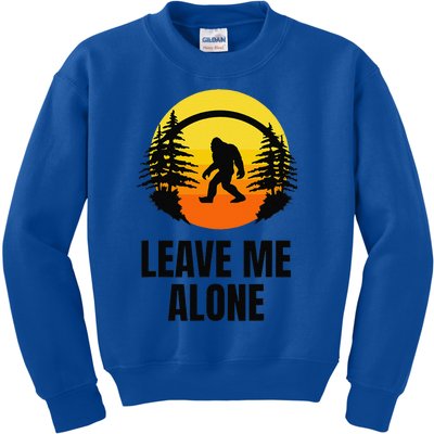 Leave Me Alone Bigfoot Halloween Kids Sweatshirt